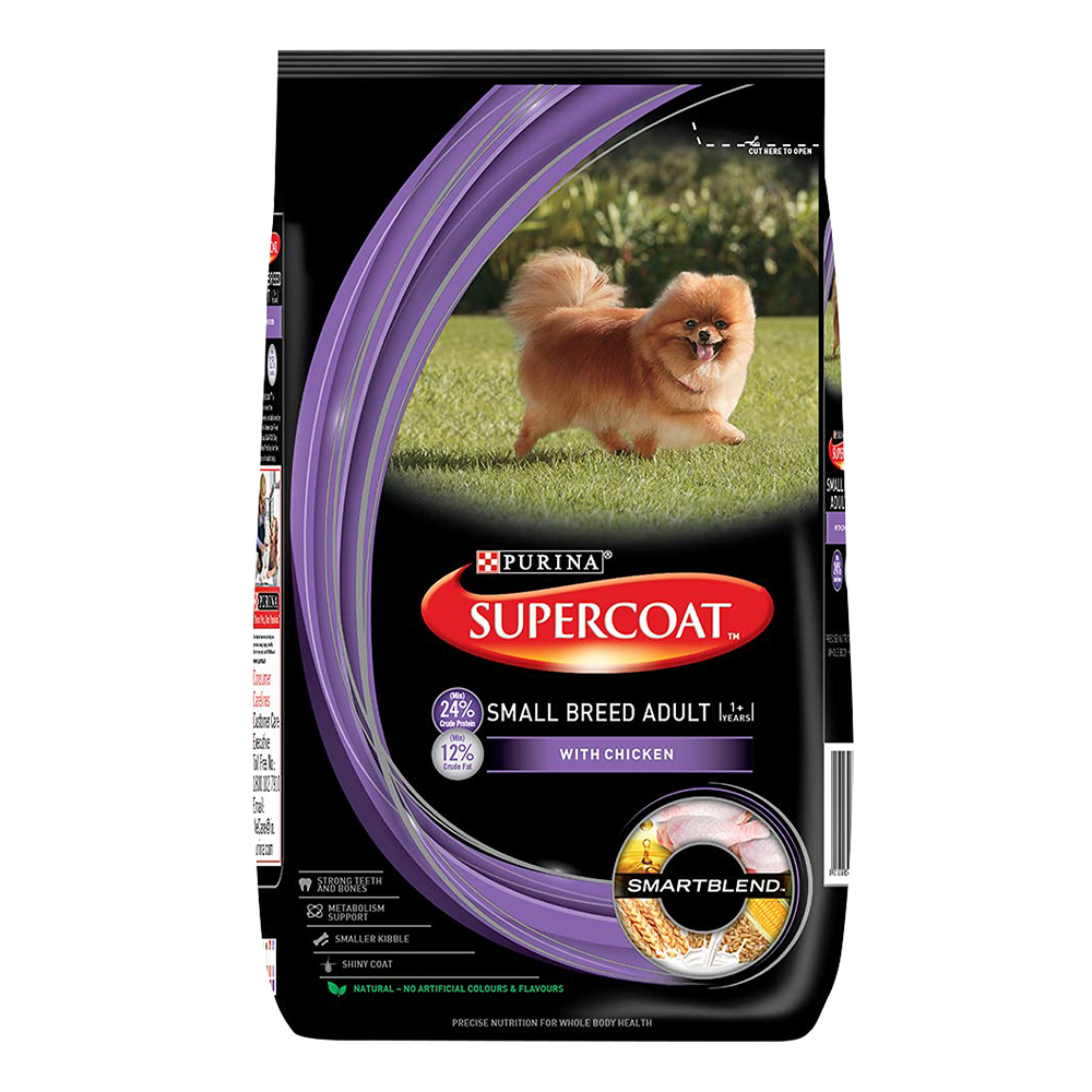 Purina SuperCoat Chicken Adult Small Breed Dog Dry Food Dogs- Dry Food SuperCoat 3kg