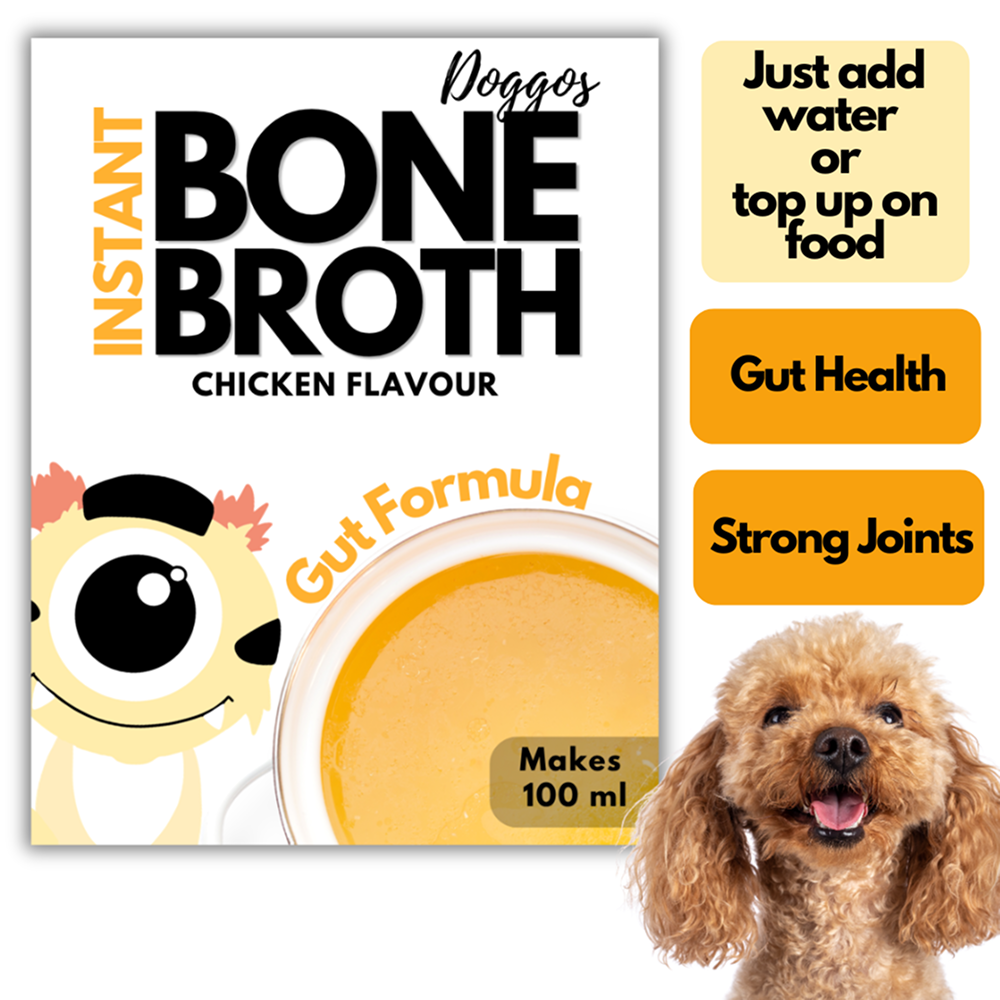 Doggos Instant Chicken Bone Broth Gut Formula (Makes 100ml) for Cats and Dogs Dog Treats + Others Doggos