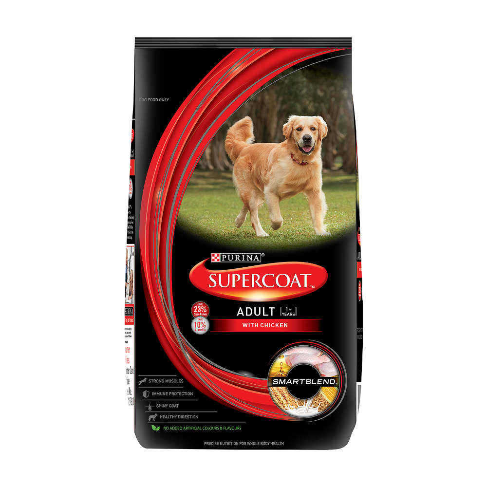 Purina SuperCoat with Chicken Smartblend Adult Dog Dry Food (1+ Years) Dogs- Dry Food SuperCoat 20kg