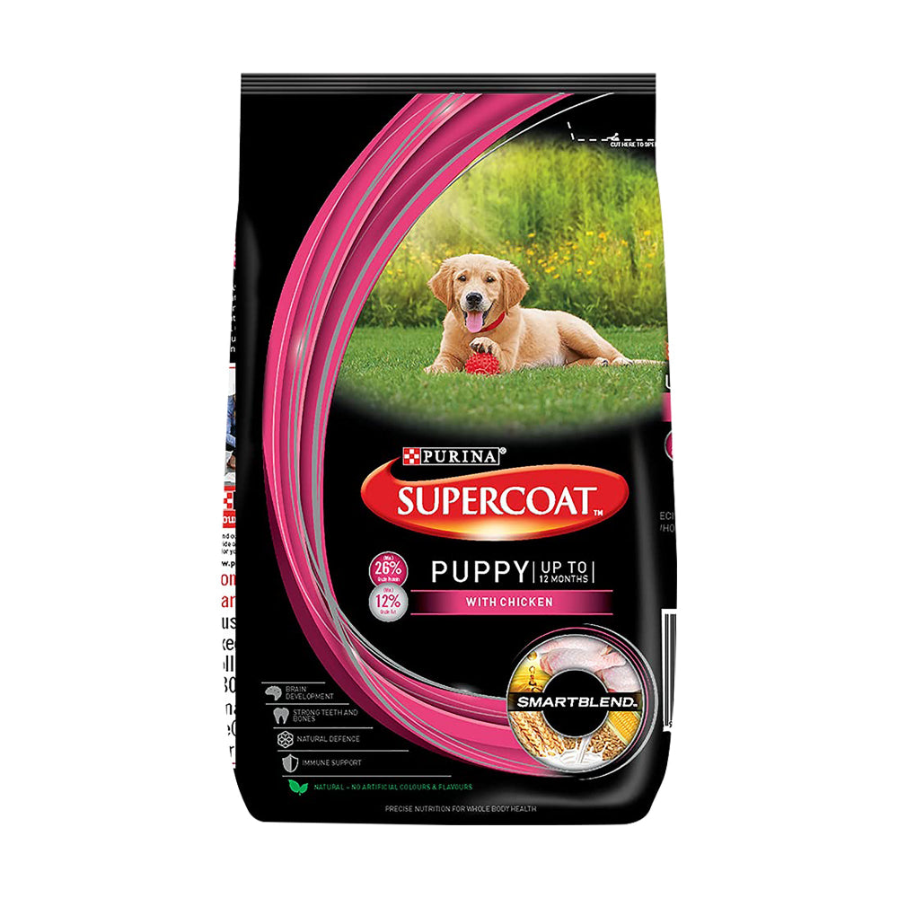Purina SuperCoat Chicken Smartblend Puppy Dog Dry Food (Up to 12 months) Dogs- Dry Food SuperCoat