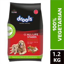 Drools 100% Vegetarian Puppy and Adult Dog Dry Food (All Life Stages)
