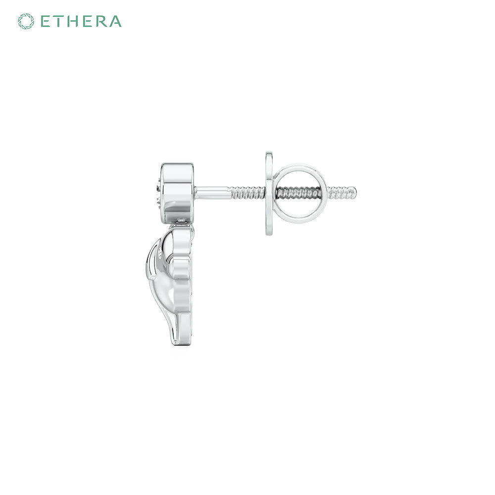 Ethera Canine Couture Earring for Women (White Gold)