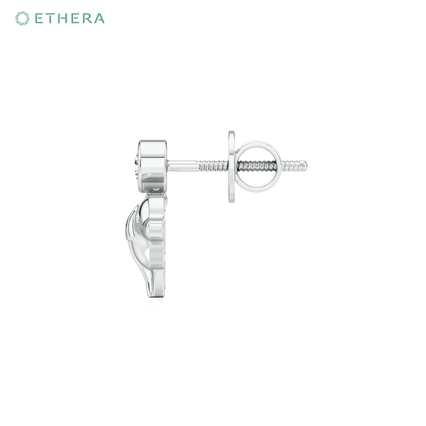 Ethera Canine Couture Earring for Women (White Gold)