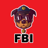 Cheeku FBI Graphic Cotton T Shirt for Dogs and Cats (Red)