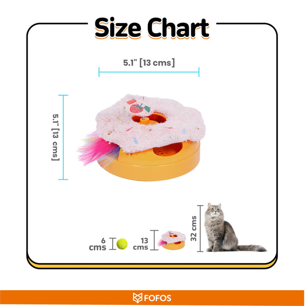 Fofos Donut Shaped Interactive Toy for Cats