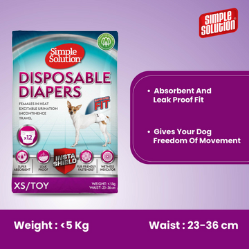 Simple Solution Disposable Diaper for Female Dogs (38x46cm)