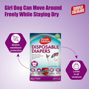 Simple Solution Disposable Diaper for Female Dogs (38x46cm)