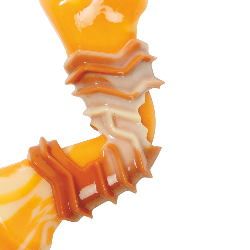 M Pets Carnivore Boomerang Bone Bacon Scented Chew Toy for Dogs (Yellow) Dogs-Toys M Pets