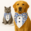 PawsIndia Sky Rainbows Pattern Tuxedo Bandana with Matching Bow for Dogs and Cats Both-Clothing & Accessories Pawsindia Dropship