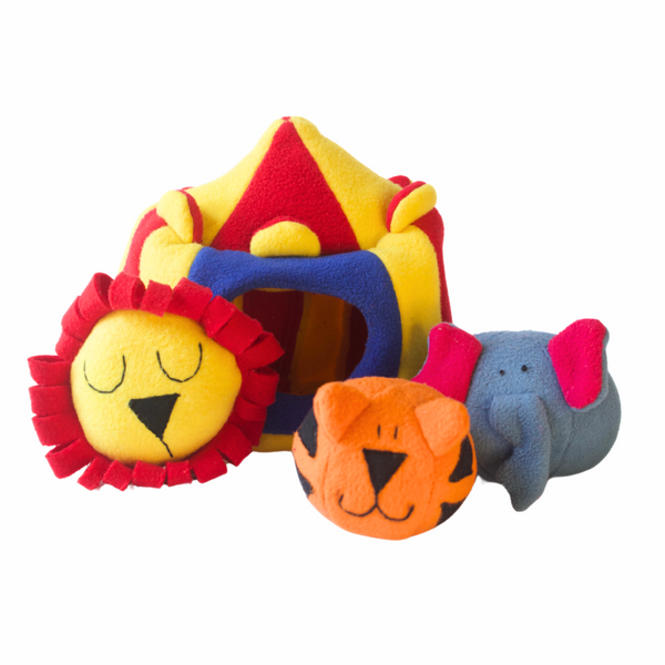 For The Love Of Dog Hide and Seek Squeaky Circus Toy for Dogs