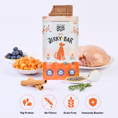 Homiee & Ginger Air Dried Grain Free Chicken Jerky Bar Dog Treats (Limited Shelf Life) (Buy 1 Get 1) Dog Treats + Others Homiee & Ginger