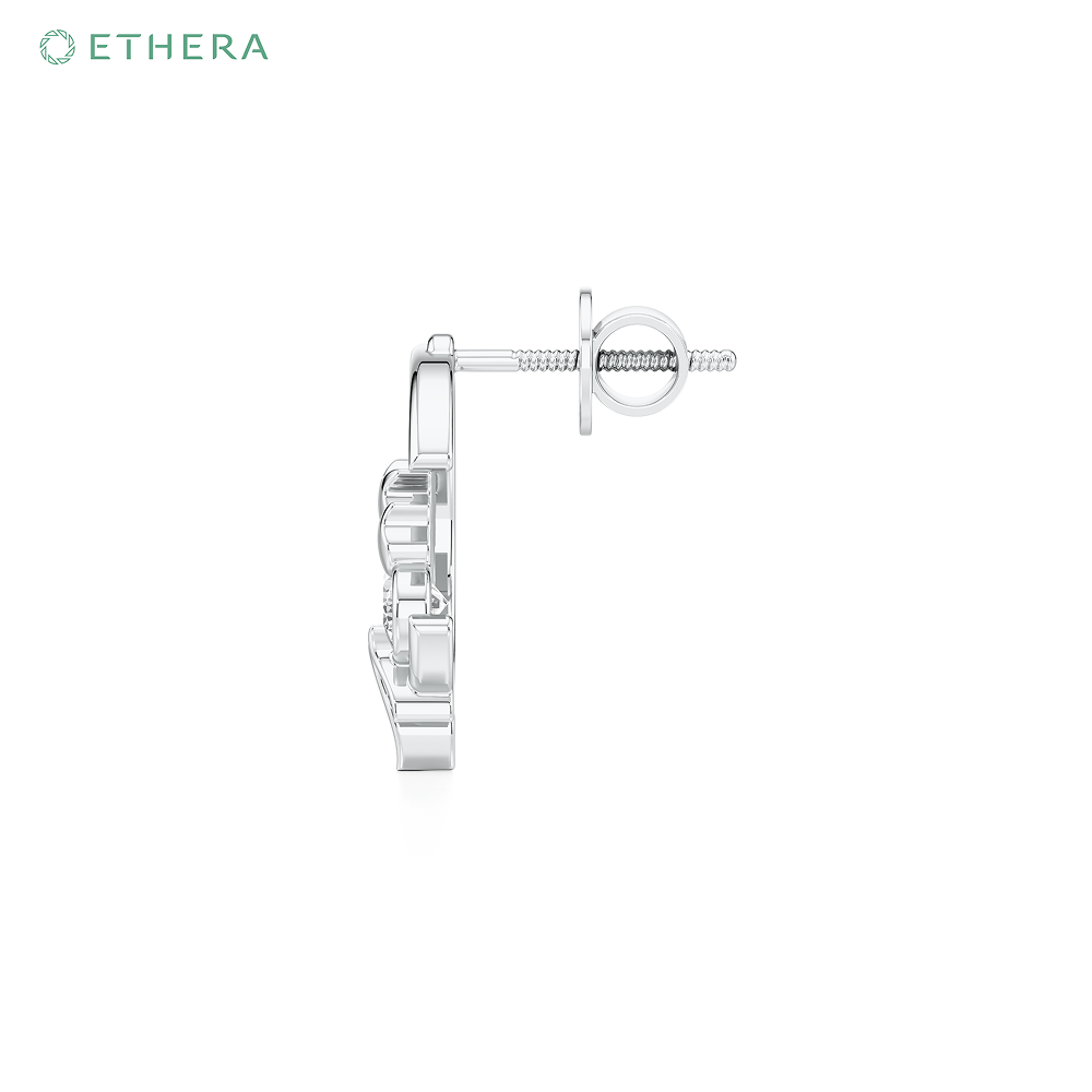 Ethera Purrfect Muse Earring for Women (White Gold)