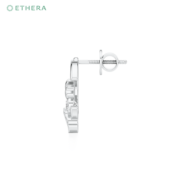 Ethera Purrfect Muse Earring for Women (White Gold)