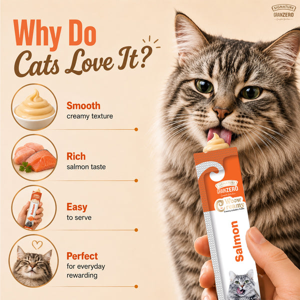 Signature Grain Zero Salmon Lickable Creamy Cat Treats