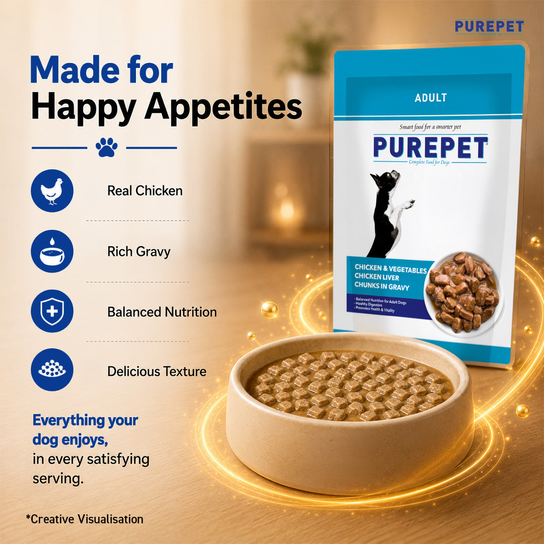 Purepet Chicken & Vegetable Chunks in Gravy Adult Dog Wet Food Dogs-Wet Food Purepet