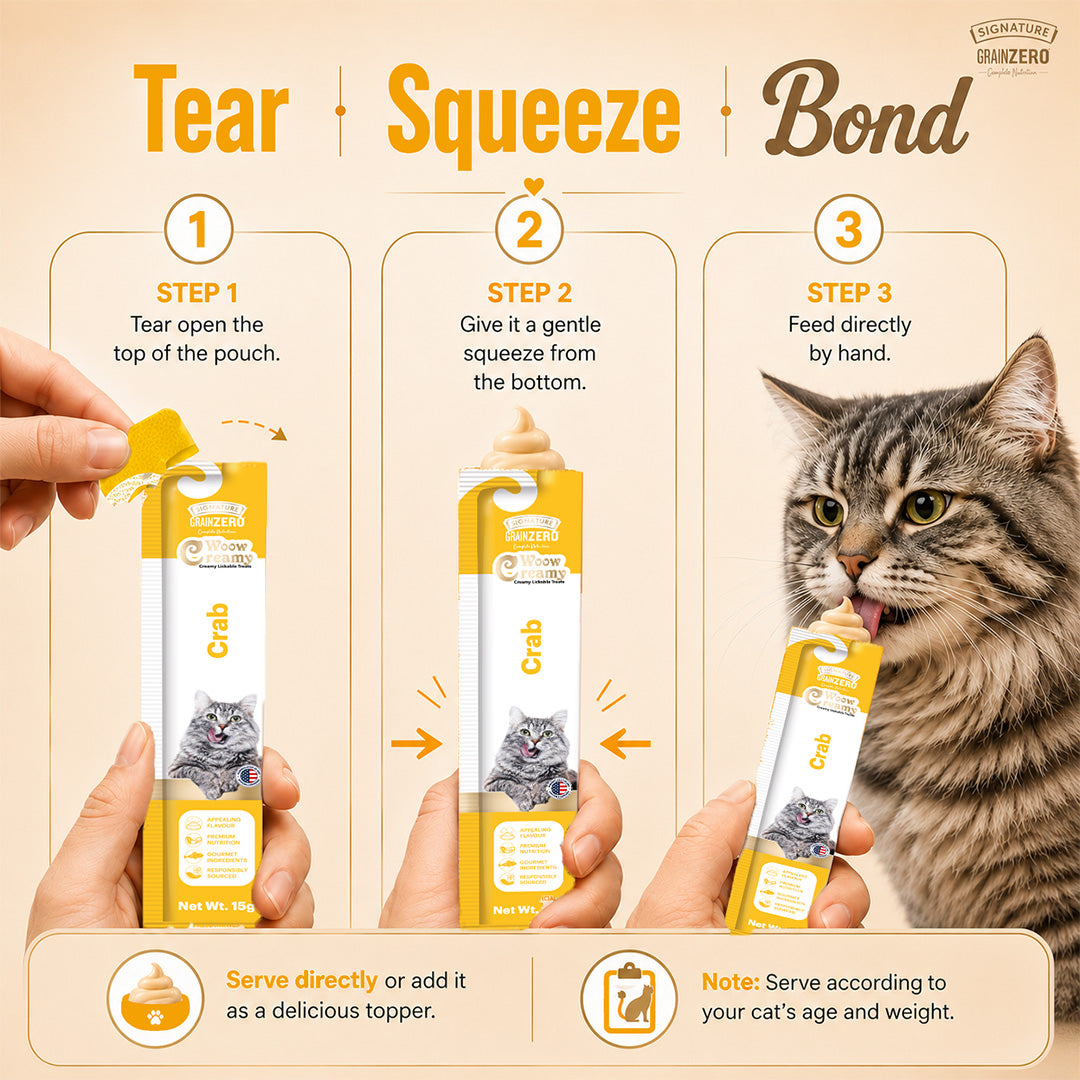 Signature Grain Zero Crab Lickable Creamy Cat Treats Cats-Treats & Others Signature