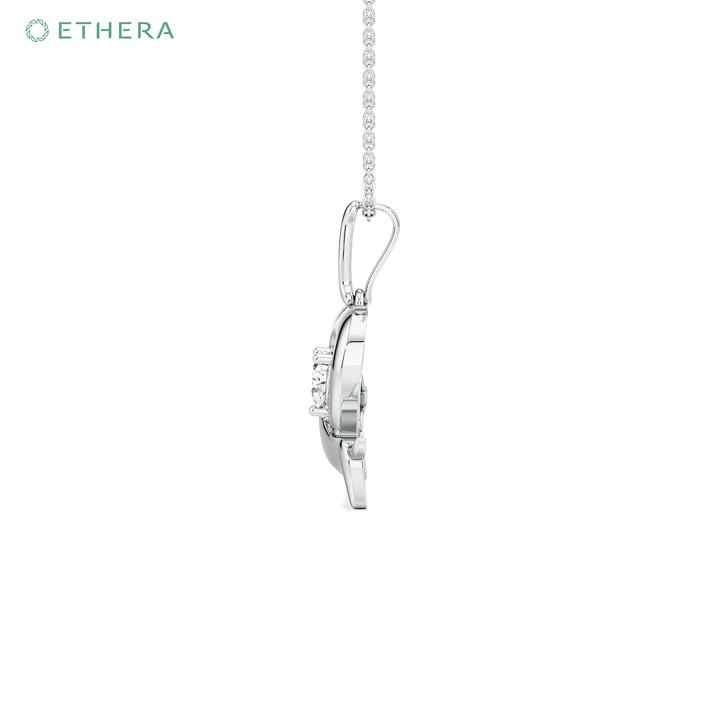 Ethera Wag and Wiggle Pendant Neckwear for Women (White Gold)