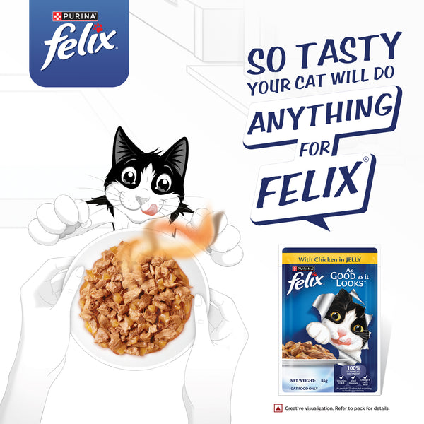 Purina Felix with Chicken in Jelly Complete and Balanced Adult Cat Wet Food