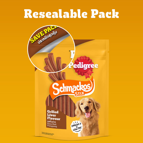 Pedigree Schmackos Stix Grilled Liver Flavour Adult Dog Treat