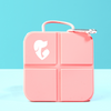Pet Set Go Foldable Square Bowl for Dogs (Pink) Dogs-Toys Pet Set Go Dropship 10cm