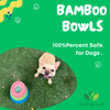 Healing Leaf Eco Friendly Bamboo Bowl for Dogs and Cats (Dark Blue) Both-Bowls & Feeders Healing Leaf