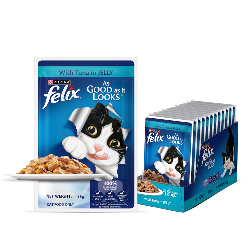 Purina Felix with Tuna in Jelly Adult Complete and Balanced Cat Wet Food Cats-Wet Food Felix 12x85g