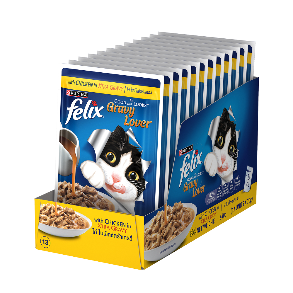 Purina Felix Gravy Lover Chicken Chunks Adult Complete and Balanced Cat Wet Food Cats-Wet Food Felix