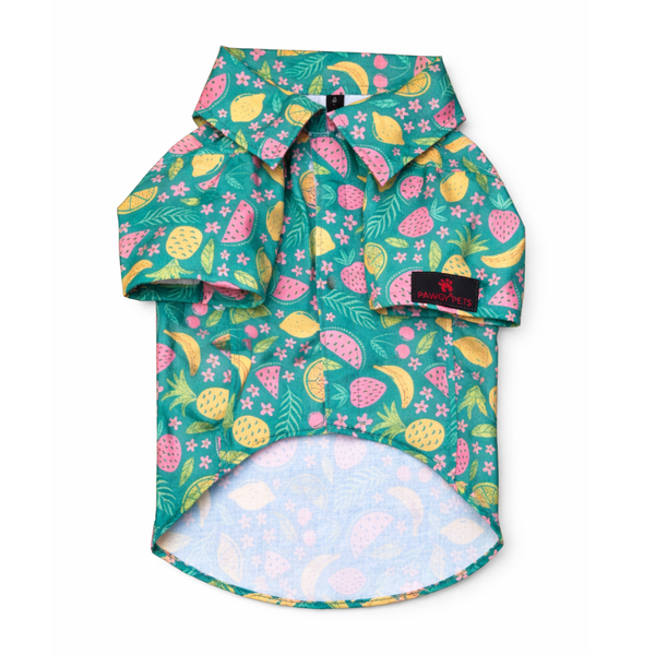 Pawgypets Fruity Casual Shirt for Dogs (Green)