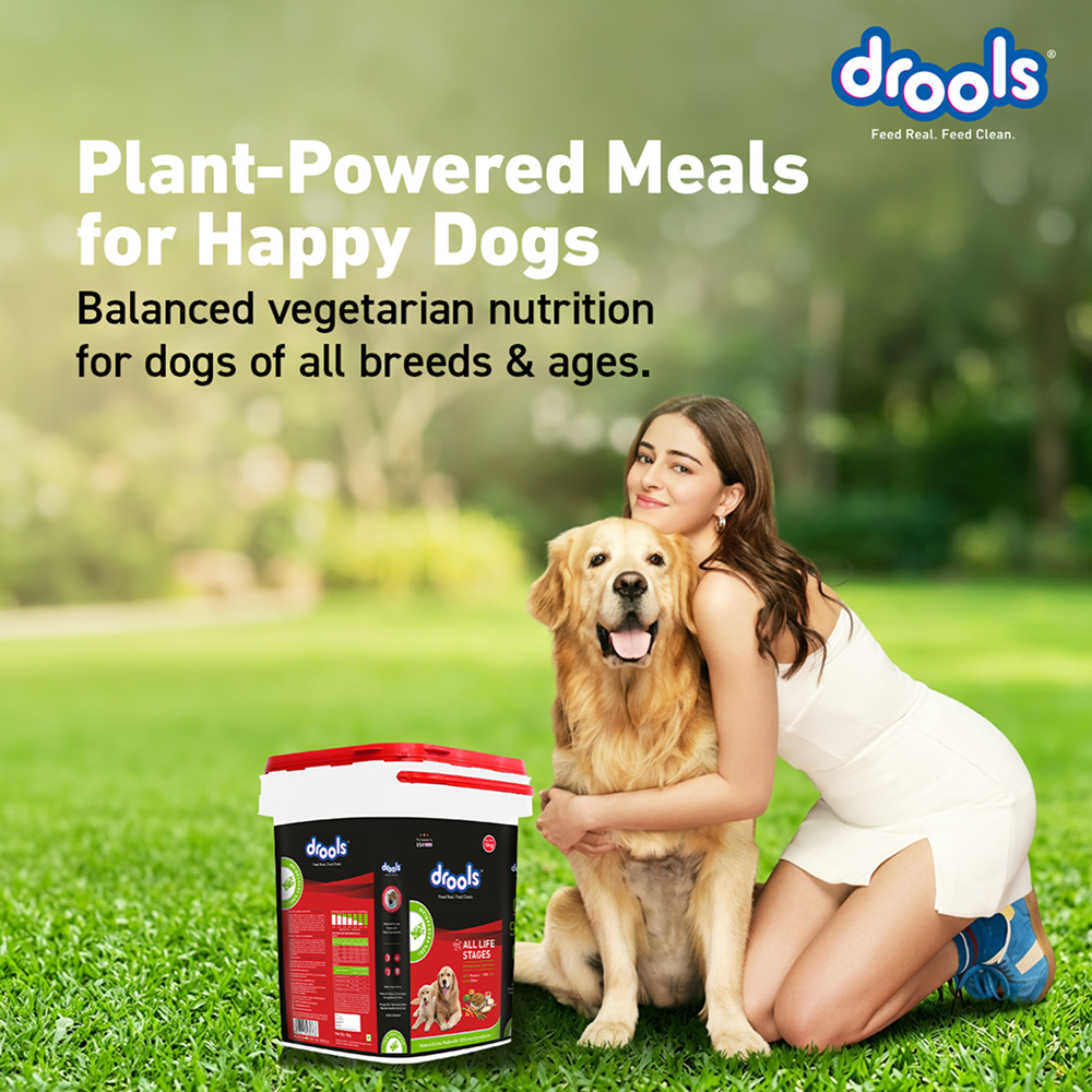 Drools 100% Vegetarian Puppy and Adult Dog Veg Dry Food (All Life Stages) Dogs- Dry Food Drools