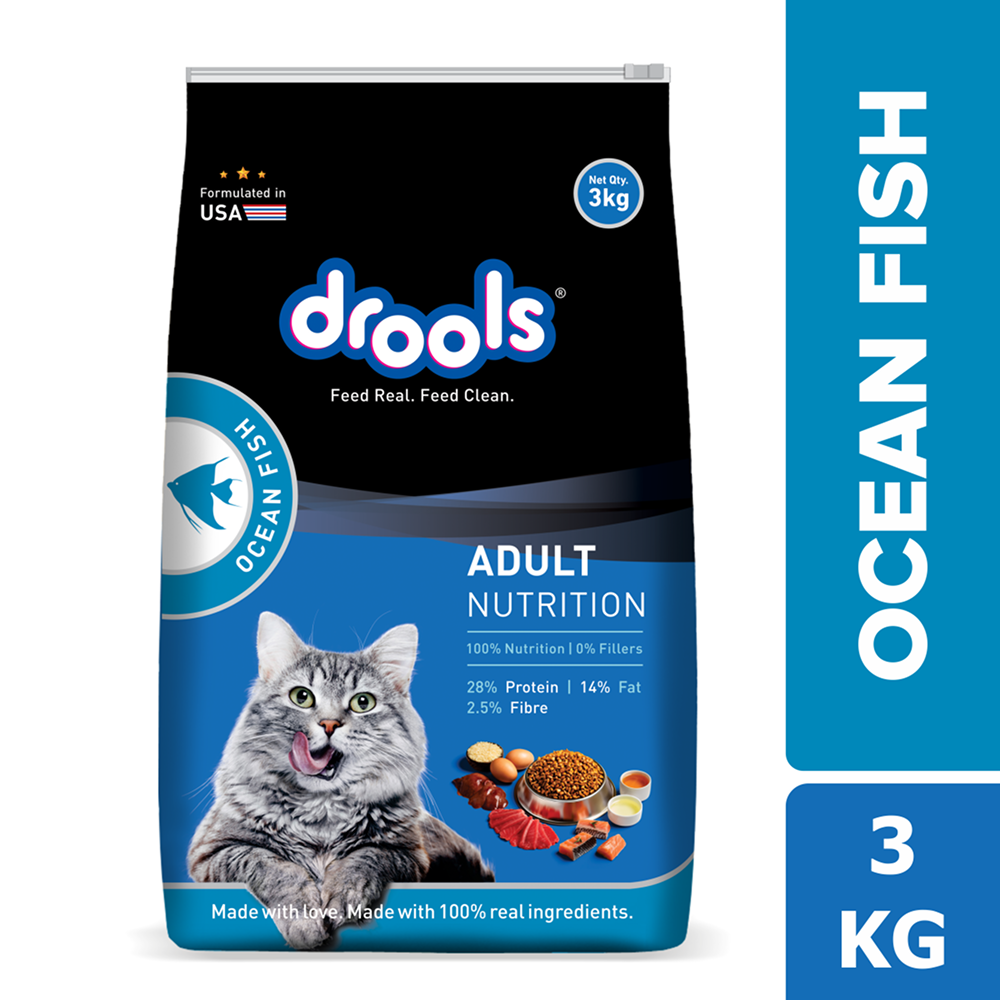 Drools Ocean Fish Adult Cat Dry Food Cats- Dry food Drools 3kg