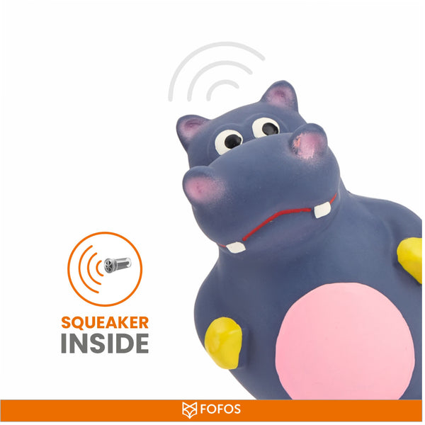 Fofos Hippo Shaped Latex Toy for Dogs