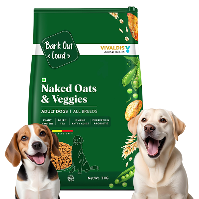 Bark Out Loud Naked Oats & Veggies, Veg Adult Dog Dry Food Dogs- Dry Food Bark Out Loud