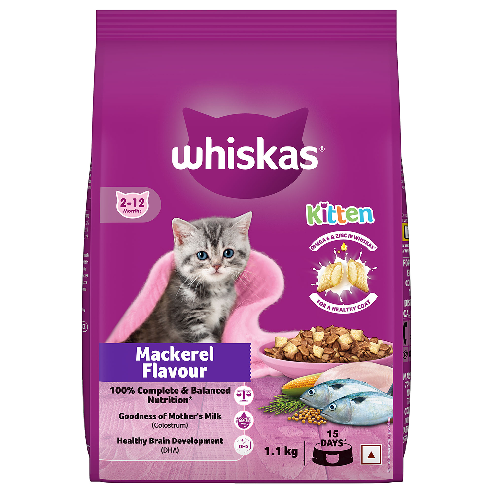 Whiskas Mackerel Flavour Kitten (2 to 12 months)Cat Dry Food Cats- Dry food Whiskas