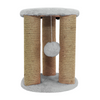 Furrlovers Natural Sisal & Scratching Post with Hanging Balls Playing Activity Tree for Cats (Grey) Cats-Toys Furrlovers Dropship 12x12x14in