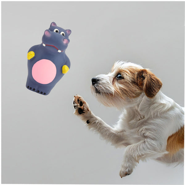 Fofos Hippo Shaped Latex Toy for Dogs