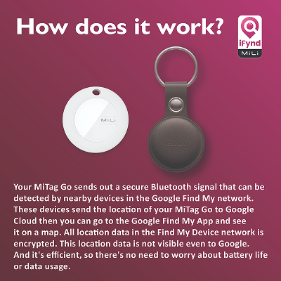 Mitag Go Anti Loss Device with Keychain for Dogs and Cats (White) | Android Both-Collar, Leashes, harnesses Mitag Dropship