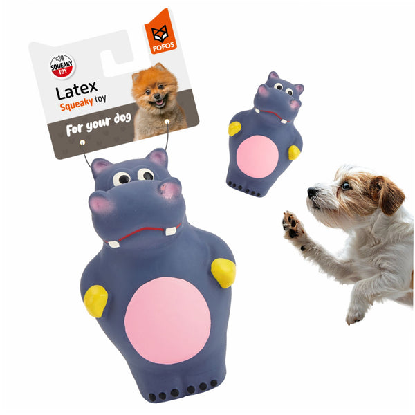 Fofos Hippo Shaped Latex Toy for Dogs