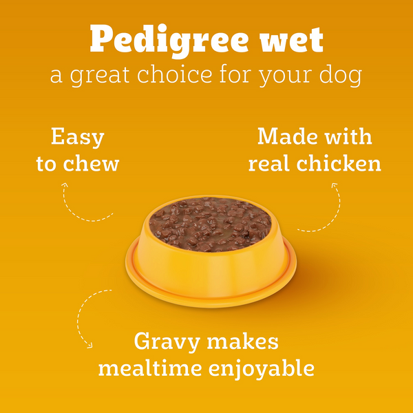 Pedigree Chicken and Liver Chunks in Gravy Adult Dog Wet Food (130g)