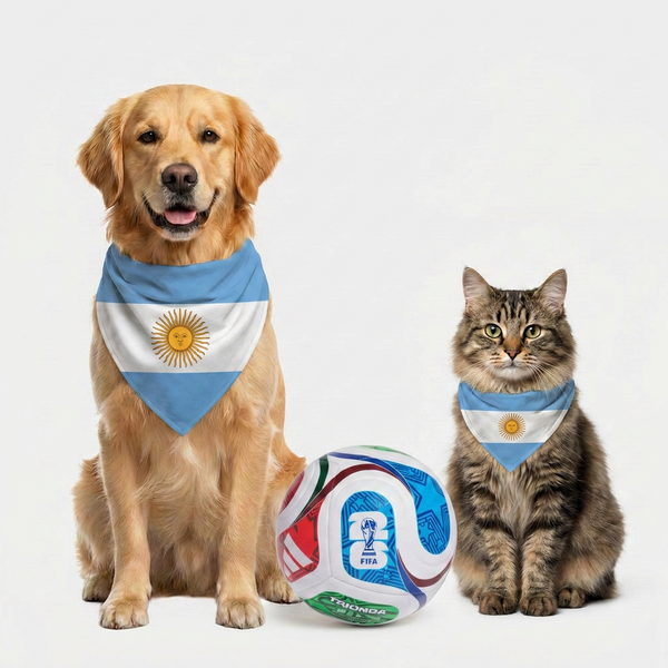 Skatrs Argentina Flag Supporter Bandana for Pets & Pet Parents