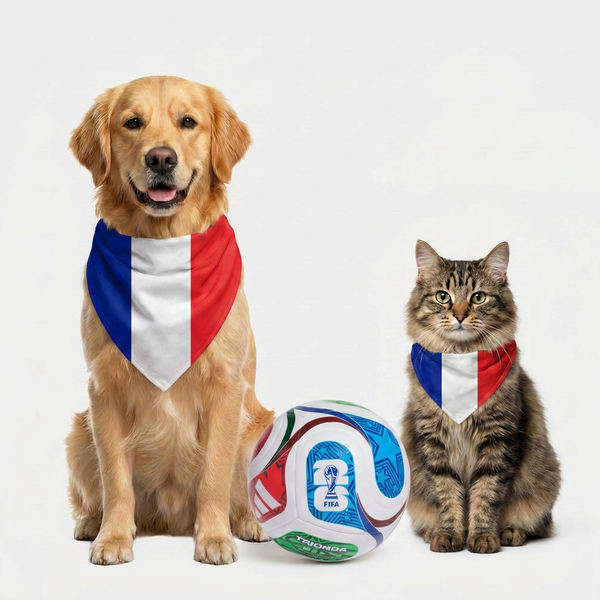 Skatrs France Flag Supporter Bandana for Pets & Pet Parents