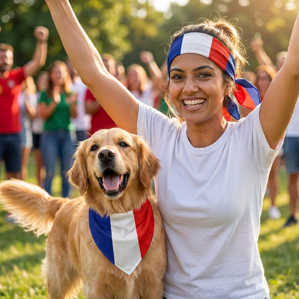 Skatrs France Flag Supporter Bandana for Pets & Pet Parents