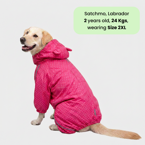 Skatrs RainFlex Raincoat for Dogs (Pink)