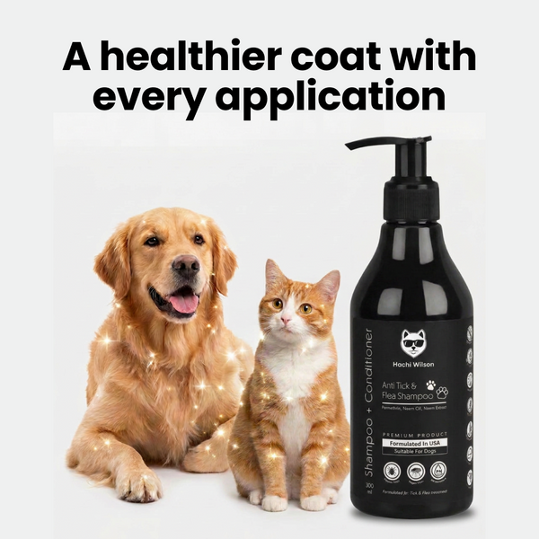 Hachi Wilson Premium Anti-Tick & Flea Shampoo for Dogs and Cats