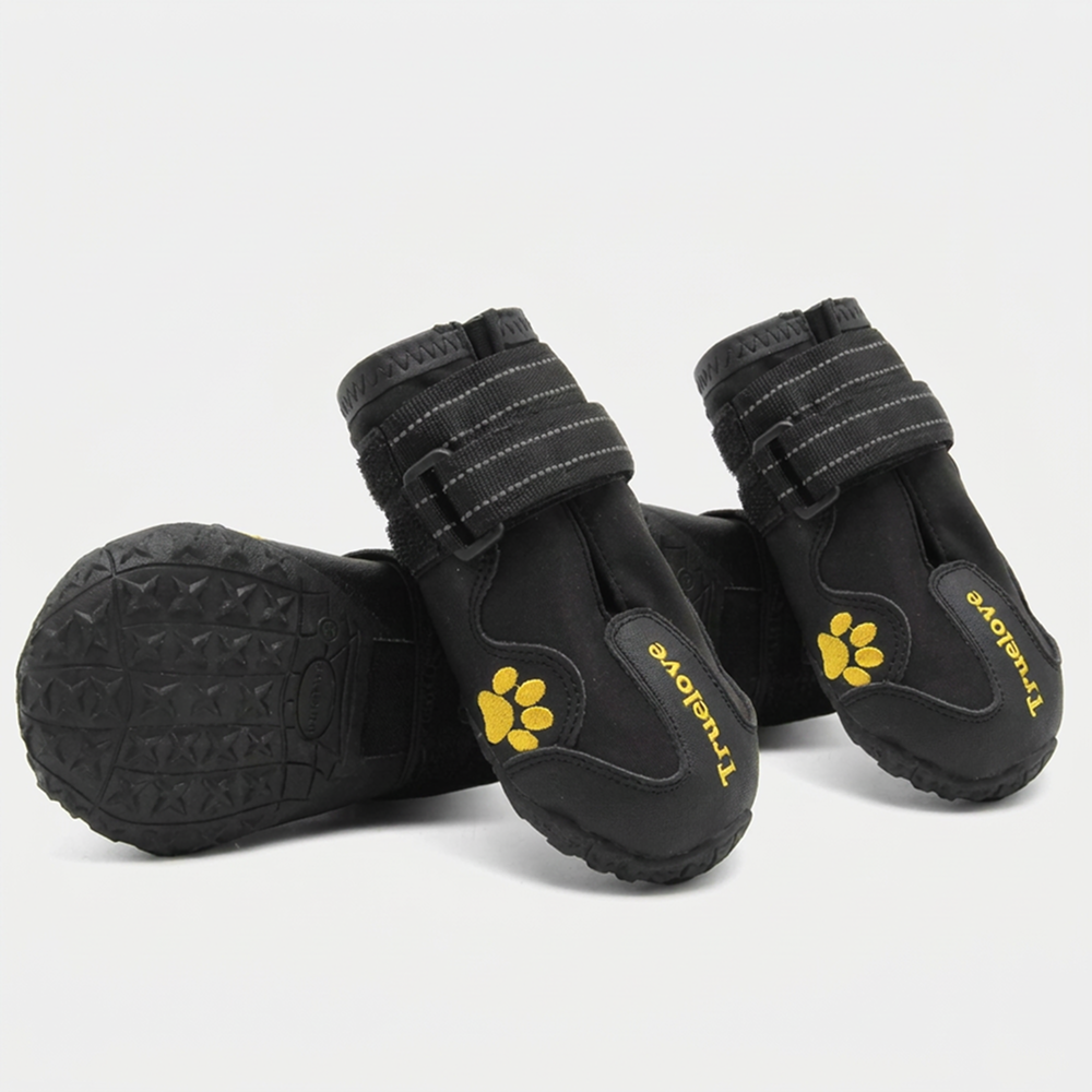 Truelove Waterproof Pet Boots for Dogs (Black, Set of 4) Dogs-Clothing & Accessories True Love 3XL