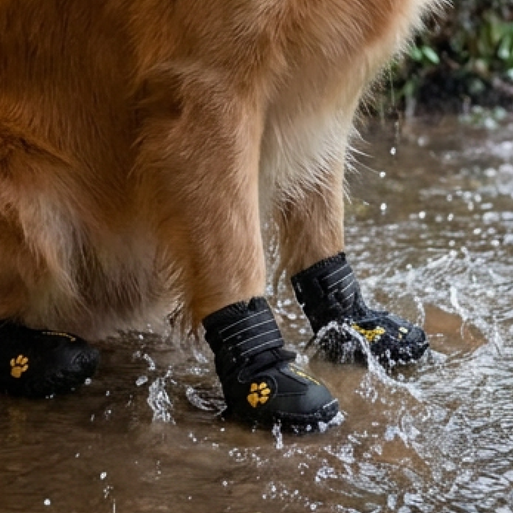 Truelove Waterproof Pet Boots for Dogs (Black, Set of 4) Dogs-Clothing & Accessories True Love