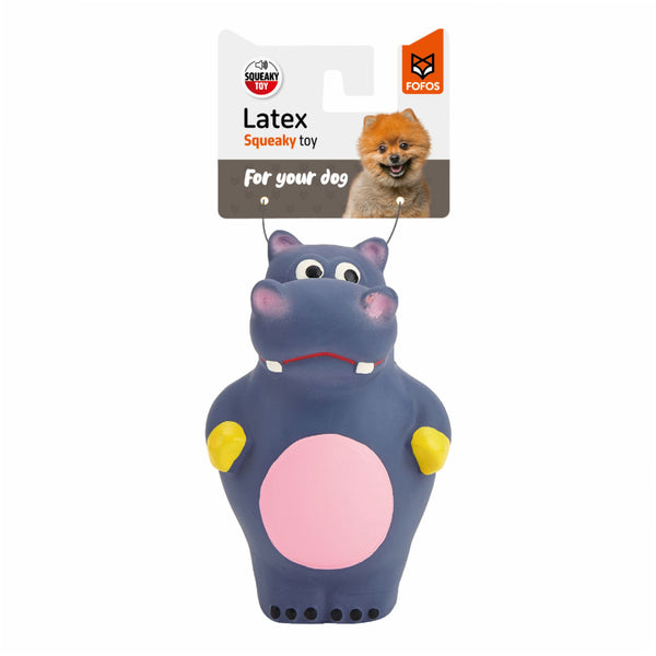 Fofos Hippo Shaped Latex Toy for Dogs