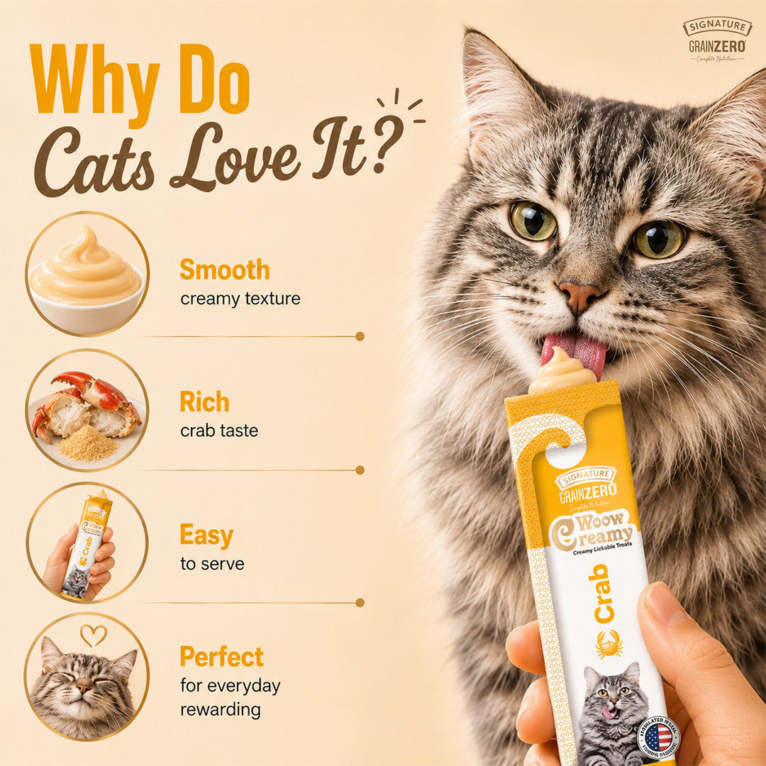 Signature Grain Zero Crab Lickable Creamy Cat Treats Cats-Treats & Others Signature