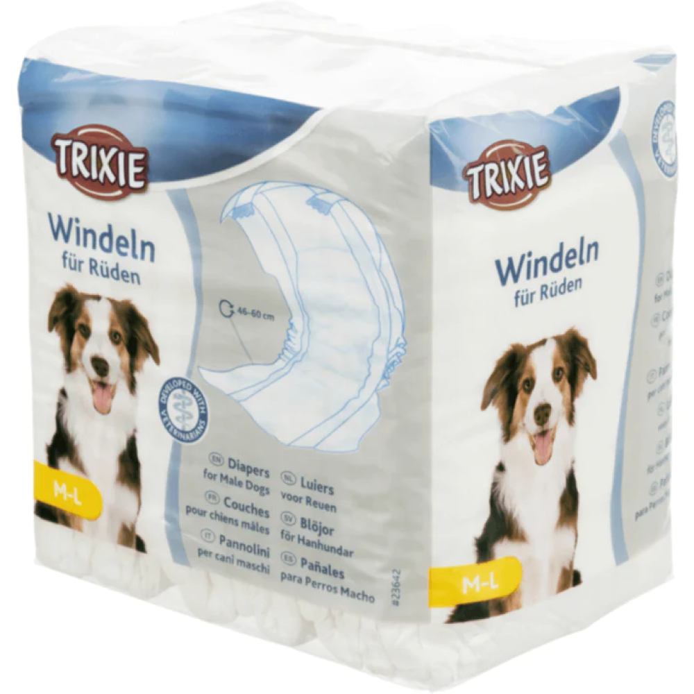 Trixie Diapers for Male Dogs (40x60cm) Dogs-Health & Wellness Trixie M-L:12pcs