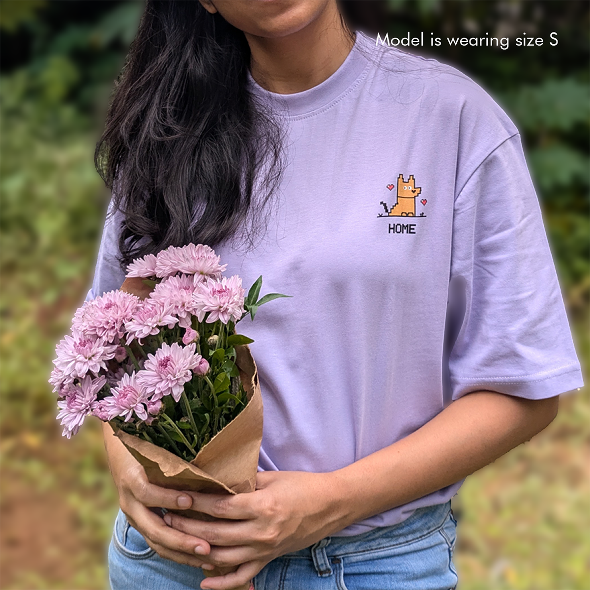 The Pack Home Oversized T Shirt for Men and Women (Lavender) Pet Parent-Clothing & Accessories The Pack Dropship