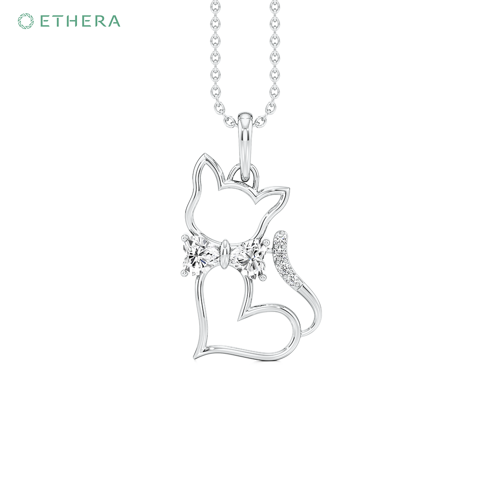 Ethera Furshionista Pendant Neckwear for Women (White Gold)